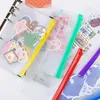 A5 / A6 / A7 Cover Libreria PVC Binder Cover Clear Zipper Storage Bag 6 Hole Impermeabile Borse di cancelleria Office Travel Documento portatile ZC342