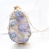 Bijoux transfrontaliers Système solaire Agate Pendentif Géométrie Irregar Cristal Pull Chaîne Collier jllqJD