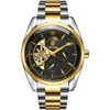 Gold Mechanical Watch Men Business Waterproof Automatic Male Clock Auto Date Luxury Diamond Men's Watches Wristwatches