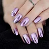 Faux Ongles Rose Clair Amande Holographique Nail Art Miroir Moyen Ruban Adhésif Conseils Brillant 24 Pièces Prud22