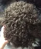 Mens Wig African American Afro Curl Full Pu Toupae för basketbasspelare Indian Remy Human Hair Replacement Gratis Shippäng