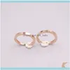 Jewelryreal Orecchini in oro rosa 18 carati puro regalo cerchio ad angolo taglio liscio 1.2-1.4G per donna Hie Drop Delivery 2021 Gxe0V