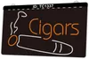 TC1337 Cigars Smoke Shop Light Sign Gravure 3D bicolore