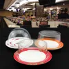 Couvercle en plastique pour Sushi Dish Buffet Convoyeur Ceinture Sushi Réutilisable Transparent Gâteau Plat Couverture Restaurant Accessoires JJB14416