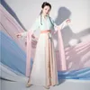 Clássico Estágio Desgaste Fada Mulheres Hanfu Chinês Antigo Vestido Bordado Vintage Floral Dança Festival Festival Partido Roupas Folk Ver roupa Oriental Elegante