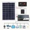 12 V / 24 V DIY Güneş Sistemi Seti SOALR Şarj Denetleyicisi 18 V 20W Panel 1000 W Solar-Inverter Güç Üretimi-60A