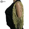 Two Piece Dress GBYXTY Autumn Winter Hoodies Set Sequined Fringe Tracksuit Women Long Sleeve Tassel And Pants Suit ZL564