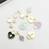 10pcs/pack Lock key Metal Charms Enamel Golden Pendants Earring DIY Fashion Jewelry Accessories