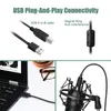 BM-800 المهنية USB مكثف ميكروفون لارتفاع الراديو برايد كاسينغ الغناء تسجيل الكمبيوتر
