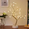 Luce notturna a LED Mini albero di Natale Lampada ghirlanda in filo di rame per la casa Decorazione della camera da letto dei bambini Lucine Luminario Illuminazione natalizia