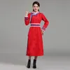 Ropa étnica Vestido de estilo mongol Traje Tang Ropa de invierno Cheongsam de mujer Bata acolchada de algodón Forro polar Acolchado Cálido traje asiático