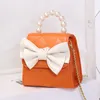 Kids Handbags Fashion Bag Girls Bags Children Accessories Mini Women Purse Children's Shoulder Messenger Handbag Bowknot Princess Chain Pearl