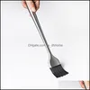 Bbq Tools & Aessories Outdoor Cooking Eating Patio, Lawn Garden Home Sile Sauce Basting Brush Stainless Steel Handle Pastry Barbecue For Mar