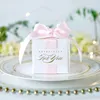 Bruiloft Gunsten Geschenkdoos Souvenirs Geschenkdoos met lint Candy Dozen voor doop Baby shower Birthday Event Feestartikelen 210402