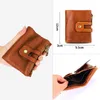 Wallets 2021 Genuine Leather Women Wallet Slim Coin Purse Female Small Double Zipper Rfid Walet Card Id Hold For Girl Money Bag De309R