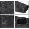 Camouflage Men's Quick-Torking Mesh Conuter Långärmad tröja Militärfläktar Utomhus Taktisk Svart Cp Men Kläder Casual Shirts