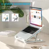 Регулируемый подставка для ноутбука, подставка для ноутбука с бесшумным вентилятором охлаждения, выпуск ноутбука, совместимый с ноутбуком планшета мобильного телефона, функционированный как держатель телефона белый
