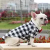 Soft Casual Dog Plaid Koszula Bawełna Delikatne Zachodnie Koszule Dog Odzież Zwierzęta Ubrania i Ślubny Krawat Dla Małych Psy French Buldog Pudel Pomorskie Hurtownie A260