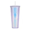 24OZ Plastic Durian Diamond Radiant Goddess Tumbler 710ml Coffee Cup Summer Holiday Cold Water Mug cups With Straw Double Layer accept custom logo WLLY1063