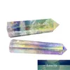 Natuurlijke Clear Crystal Quartz Electroplating Rainbow Wand Point Healing Stones voor Aquarium Crafts Maken Ornaments Home Decor