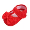 Primeros caminantes nacidos zapatos de niña suela suave antideslizante bowknot calzado de encaje cuna para 0-18m22222