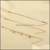 Link Jewelrylink Chain Minimalist Metal Bracelets Set For Women Boho Simple Gold Color Butterfly Pendant Charm Bangles Fashion Jewelry Dro