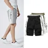 Mannen actieve atletische prestaties losse pasvorm shorts met pocket masculino katoen elastische taille trekkoord korte broek DK09 210527