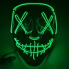 Halloween Costume Props Led Scary Light Up Mask Luminous Glowing Party Neon El Wire Cosplay Horror Masks Decor HY0030