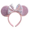 High-quality headband bowknot hairband dreamy colorful sequins Pink Blue Mouse ears children's hair accessories free ship 5pcs