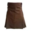 Мужские брюки мужская юбка винтаж Kilt Scotland Gothic Punk Fashion Kendo Pocket Skirts Шотландская одежда. Случайная уличная одежда осень мужская уличная одежда новая 021323H