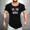 Marque Coton hommes Bodybuilding Vêtements Homme Slim Fit t-shirt Homme fitness T-shirts Casual T-shirts imprimer mens gym tops tees 210706