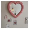 Spiegel Ins Liebe Herz Kosmetikspiegel Wandbehang Schlafsaal Dressing Rosa Weiß Koreanisches Wohnzimmer Dekorativ Für Mädchen