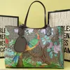 handtaschen mit vögeln und blumen