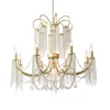 Chandeliers American Luxury Crystal Fringed Lights For Bedroom Living Room Home Post Modern Dining Candle Lamps Lighting