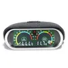 Compteur de température de l'eau de tension de jauge numérique horizontale 2in1 LCD DC 9-36V pour camion de voiture de bateau