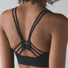 Tenue nue façonnant le tissu résistant à la sueur formation professionnelle yoga fitness soutien-gorge sept points haut dames pushup antichoc course sp6005493