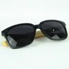 패션 나무 선글라스 멋진 블랙 렌즈 대나무 태양 안경 여성 디자이너 안경 4 색 12pcs / lot