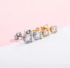 360 Round Moissanite Micro Pave Bling Earrings 925 Sterling Silver Iced Out Stud Earring With Safety Screw Back Flat4541078