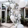 Retro Color Bean Paste Green Balloon Arch Garland Kit Wedding Hawaiian Party Födelsedag Ballons Globos Dekoration 220217