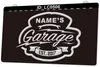 LC0506 Your Names Garage Est Car Light Sign Incisione 3D