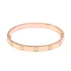 Luxury Bangle Tennis Armband Kvinnor Rostfritt stål Rose Gold Par Diamond Fashion Jewelry In Hand Valentine Day Gift for Girlfr4094627