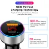 PD USB Car Charger USB LCD Display Mini Quick Charge 30 6A 20W QC30 Fast Charger For iPhone 12 samsung Type C Phone1966448