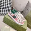 Tennis 1977 men womens casual shoes canvas sneaker lace-up Green and red Web stripe shoe Italy Embroidered Luxurys Designers Flat mens sneakers size 34-46 klj0004