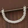 Inne pałąki ślubne Wedding Hair Akcesoria Tiara Rhinestone Pearl Opaska na głowę Kobiet Jewelry Bride Ręcznie robione Accesories257L