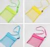 Kinder Kinder 23*23 cm Sand Taschen Strand Tasche Mesh Tote Organizer Spielzeug Schätze Taschen Für Sea Shell Lagerung taschen