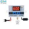 Integrerade kretsar LED Digital fuktighetsregulator DC 12V / 24V AC 110V-220V Hygrometer styrbrytare Hygrostat sensor