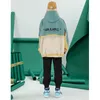 Women Pink Yellow Outwear Hip Hop Trend Hooded Jacket Letter Print Patchwork Zipper Windbreaker Early Autumn C0205 210514