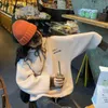 Lamm plysch kvinnor höst och vinter koreansk stil långärmad hoodies bomull blandning varm plus storlek lösa avslappnade kvinna toppar 210805