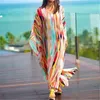 Oversize Chiffon Bikini Cobertura Up Beach -up para Mulheres Pareo Túnica Banhando Terno Ups Verão Vestido Longo # Q765 210420