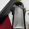 Altın gümüş ladys çanta 16.5cm harf omuz çantaları lüks harf mi ni moda cüzdan gerçek deri çanta flip sade mini